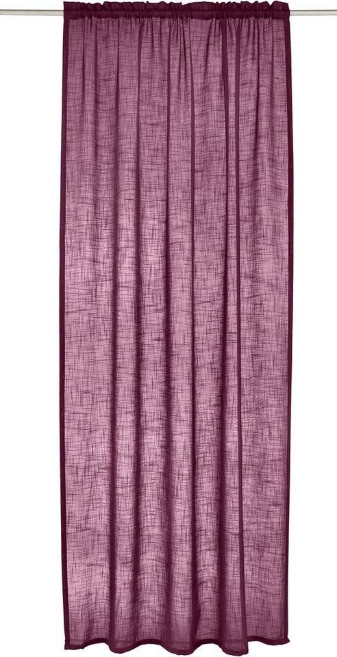 LeGer Home by Lena Gercke Gardine Marusha, Leinenoptik, halbtransparent, 1er & 2er Pack, Topseller! (2 St), Stangendurchzug, halbtransparent, Leinenoptik, grob  – Bild 2 von 5
