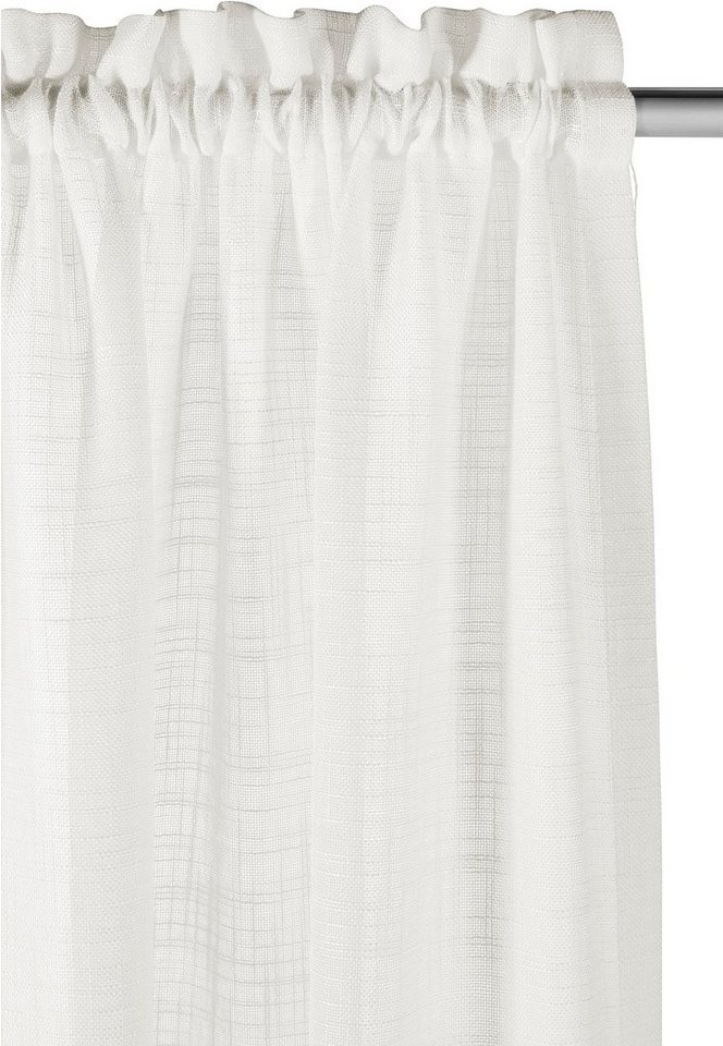 LeGer Home by Lena Gercke Gardine Marusha, Leinenoptik, halbtransparent, 1er & 2er Pack, Topseller! (2 St), Stangendurchzug, halbtransparent, Leinenoptik, grob  – Bild 4 von 5