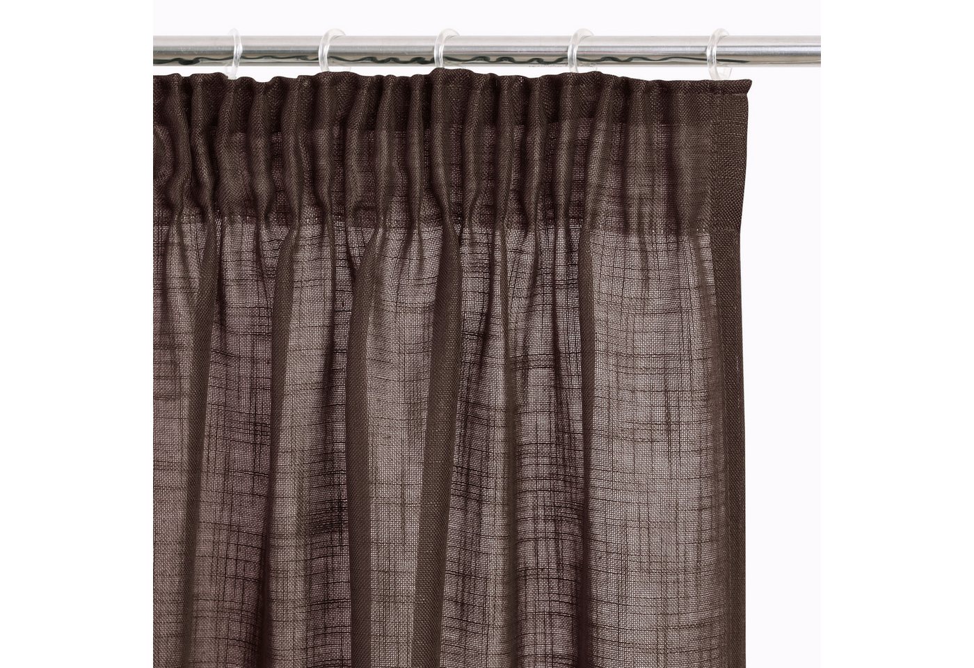 LeGer Home by Lena Gercke Gardine Marusha, Leinenoptik, halbtransparent, 1er & 2er Pack, Topseller (2 St), Multifunktionsband, halbtransparent, 1/2er Schal, Lei – Bild 5 von 5