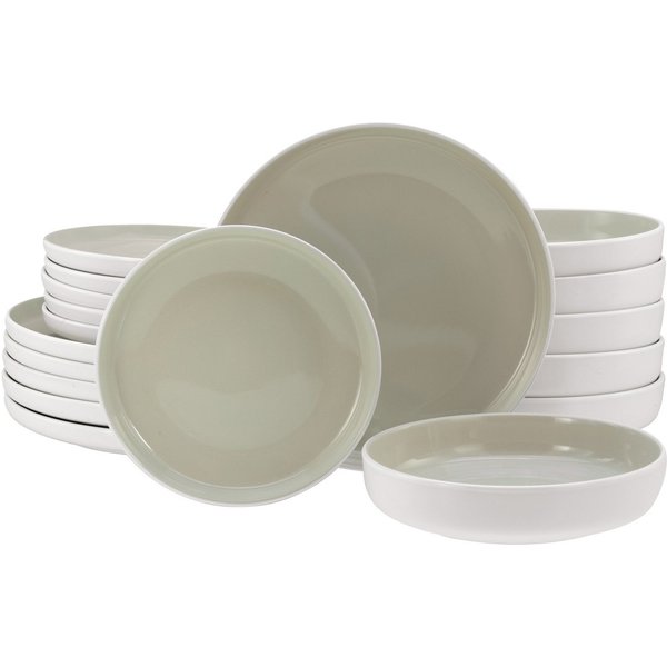 LeGer Home by Lena Gercke Geschirr-Set Teller Set, Nayela (18-tlg), 6 Personen, Steinzeug, Haltbarkeit, spülmaschinengeeignet, mikrowellengeeignet, modern