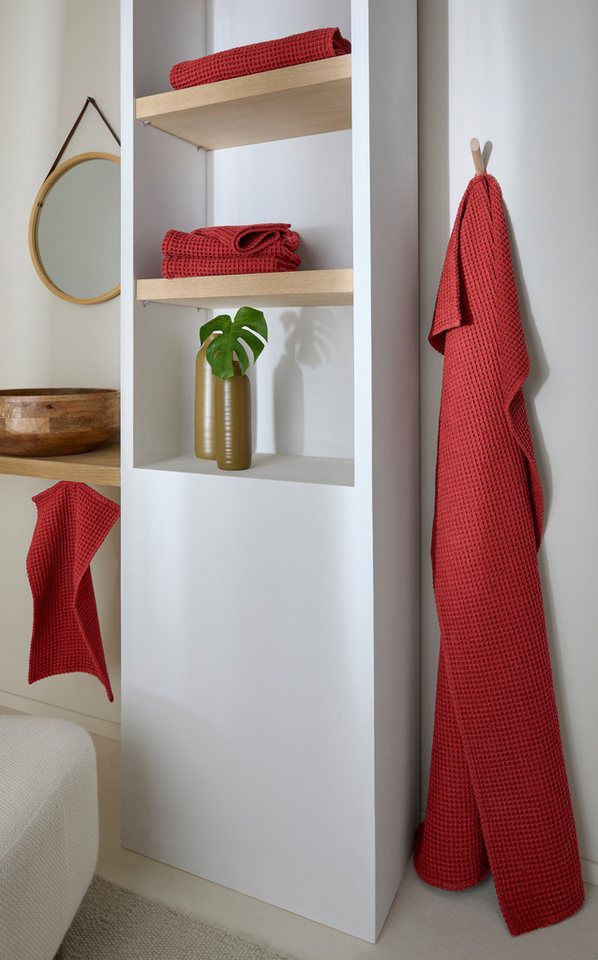 LeGer Home by Lena Gercke Handtuch Set Tabina, Duschtücher, Handtücher, Gästetücher, Premium 500 gr/m², Waffelpiqué (Set, 6-St), Premium Handtücher, 100% Baumwo – Bild 2 von 5