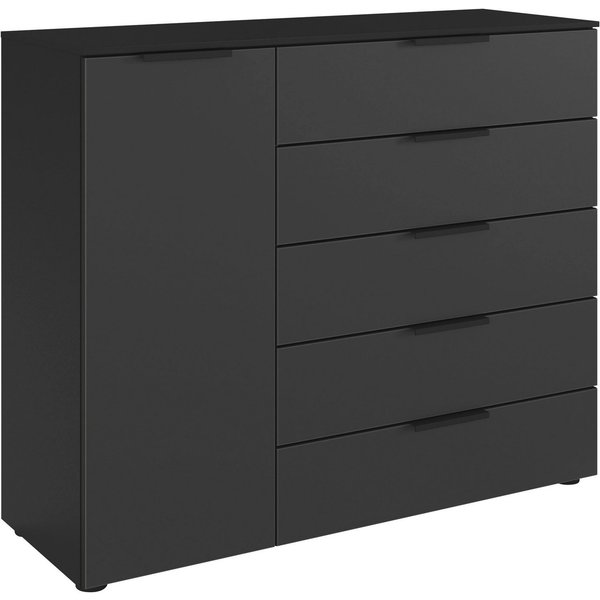 LeGer Home by Lena Gercke Kommode Kommode Sideboard Schubladen Türenkommode SERINA eleganter Eyecatcher (inkl. SOFT-CLOSE-FUNKTION), mit 5 Schubkästen und 1 Tür