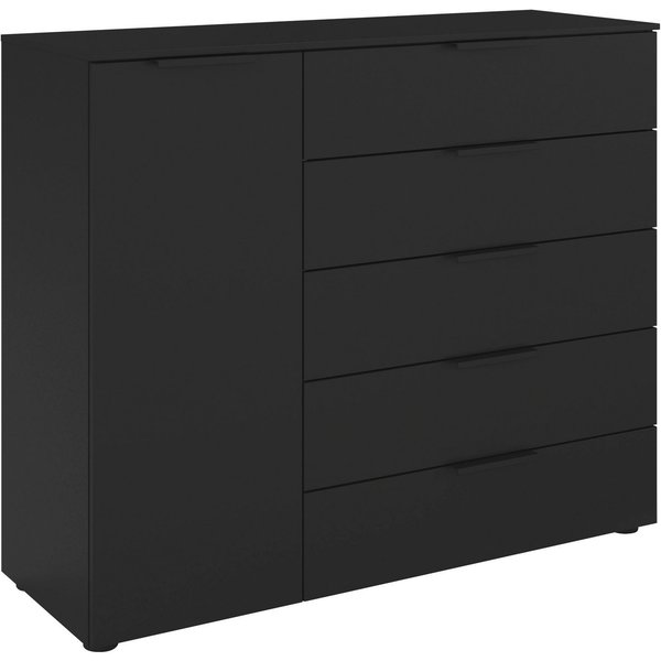 LeGer Home by Lena Gercke Kommode Kommode Sideboard Schubladen Türenkommode SERINA eleganter Eyecatcher (inkl. SOFT-CLOSE-FUNKTION), mit 5 Schubkästen und 1 Tür