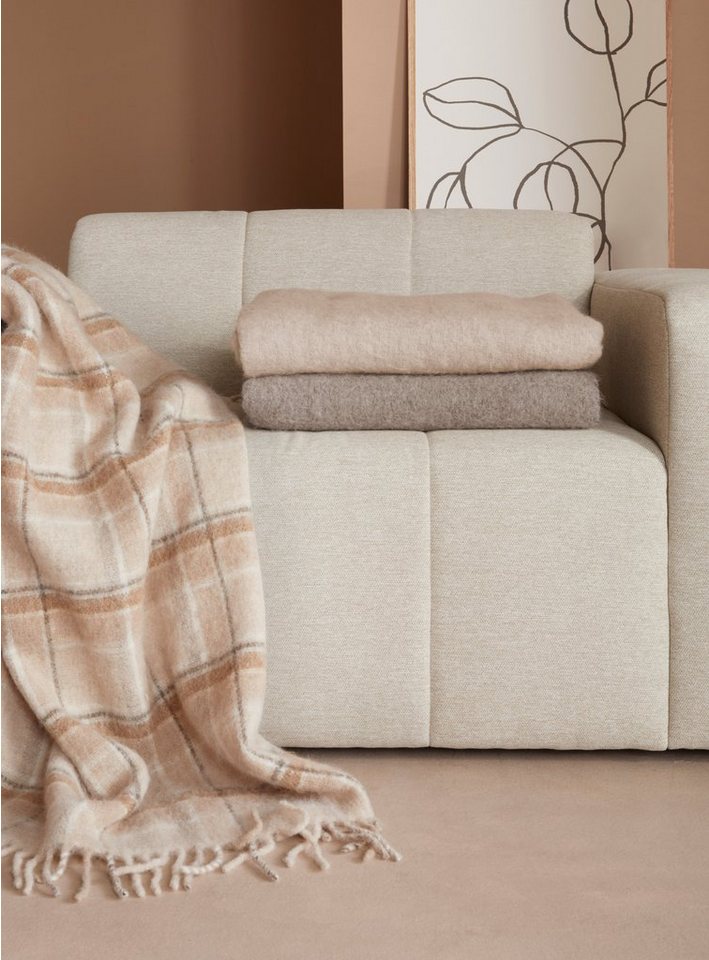 Plaid Sinja, LeGer Home by Lena Gercke, mit Fransen, Kuscheldecke – Bild 2 von 5