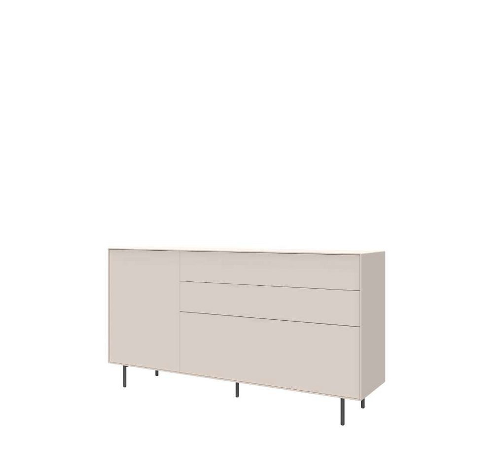 LeGer Home by Lena Gercke Sideboard Essentials, Kommode, Anrichte, Kombikommode, Schrank mit Metallfüßen, Breite: 166 cm, UV lackiert, Push-to-open-Funktion – Bild 2 von 5
