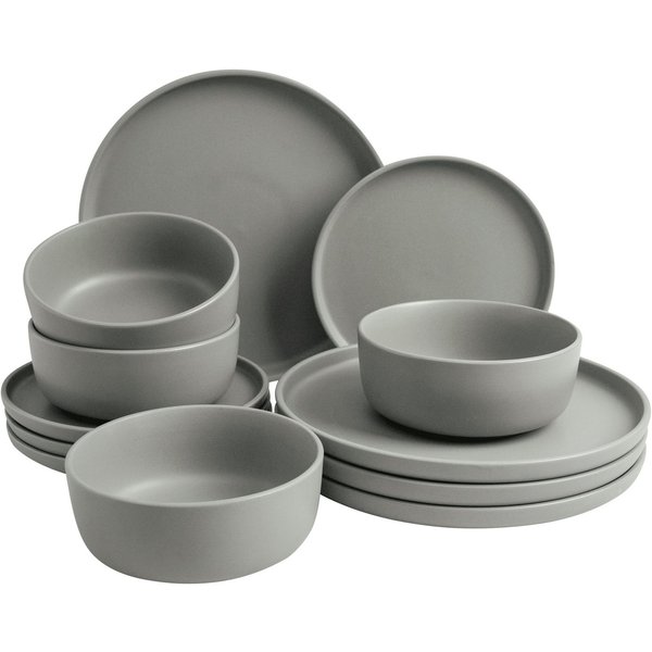 LeGer Home by Lena Gercke Tafelservice Geschirr-Set, Service Belli (12-tlg), 4 Personen, Steingut, Teller Set, runde Form, Scandi Style, 12 Teile, für 4 Persone
