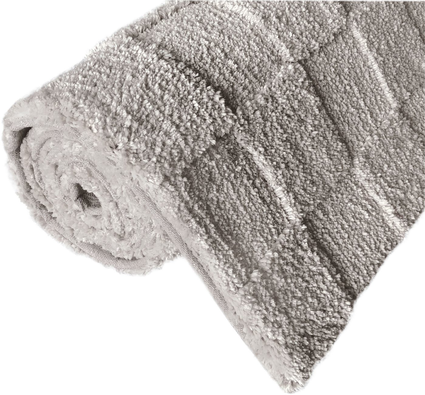 LeGer Home by Lena Gercke Teppich Esmé, Hochflor-Teppiche, weich, Boho, rechteckig, Höhe: 23 mm, Hoch-Tief-Struktur, Uni, Kästchen, Wohnzimmer, Schlafzimmer, Es – Bild 5 von 5