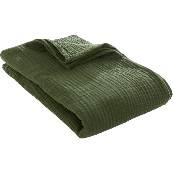 Wohndecke HEVIN, Musselin, 100% Baumwolle, Topseller!, LeGer Home by Lena Gercke, Tagesdecke im Baumwoll-Crinkle-Effekt, Musselin, Kuscheldecke