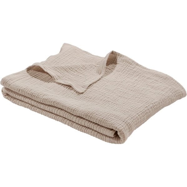 Wohndecke HEVIN, Musselin, 100% Baumwolle, Topseller!, LeGer Home by Lena Gercke, Tagesdecke im Baumwoll-Crinkle-Effekt, Musselin, Kuscheldecke