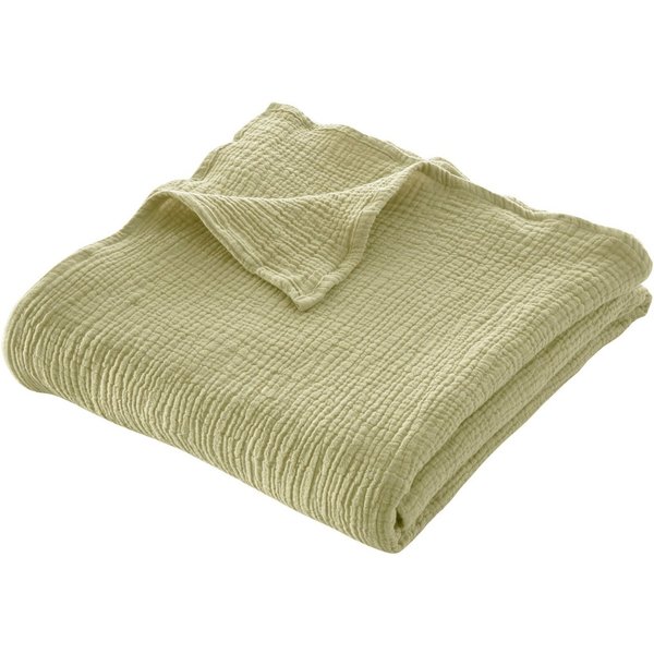 Wohndecke HEVIN, Musselin, 100% Baumwolle, Topseller!, LeGer Home by Lena Gercke, Tagesdecke im Baumwoll-Crinkle-Effekt, Musselin, Kuscheldecke