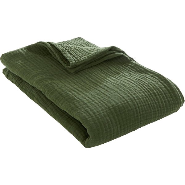 Wohndecke HEVIN, Musselin, 100% Baumwolle, Topseller!, LeGer Home by Lena Gercke, Tagesdecke im Baumwoll-Crinkle-Effekt, Musselin, Kuscheldecke