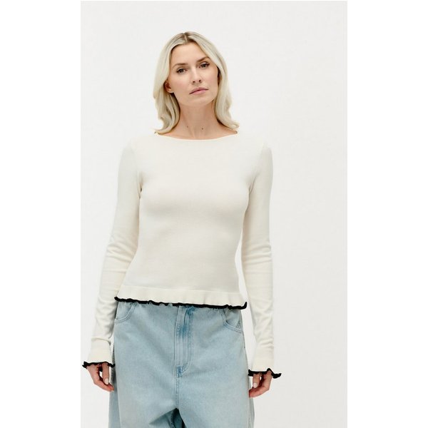 LeGer Strickpullover Marlen, LeGer by Lena Gercke slim fit, mit Wellenkanten