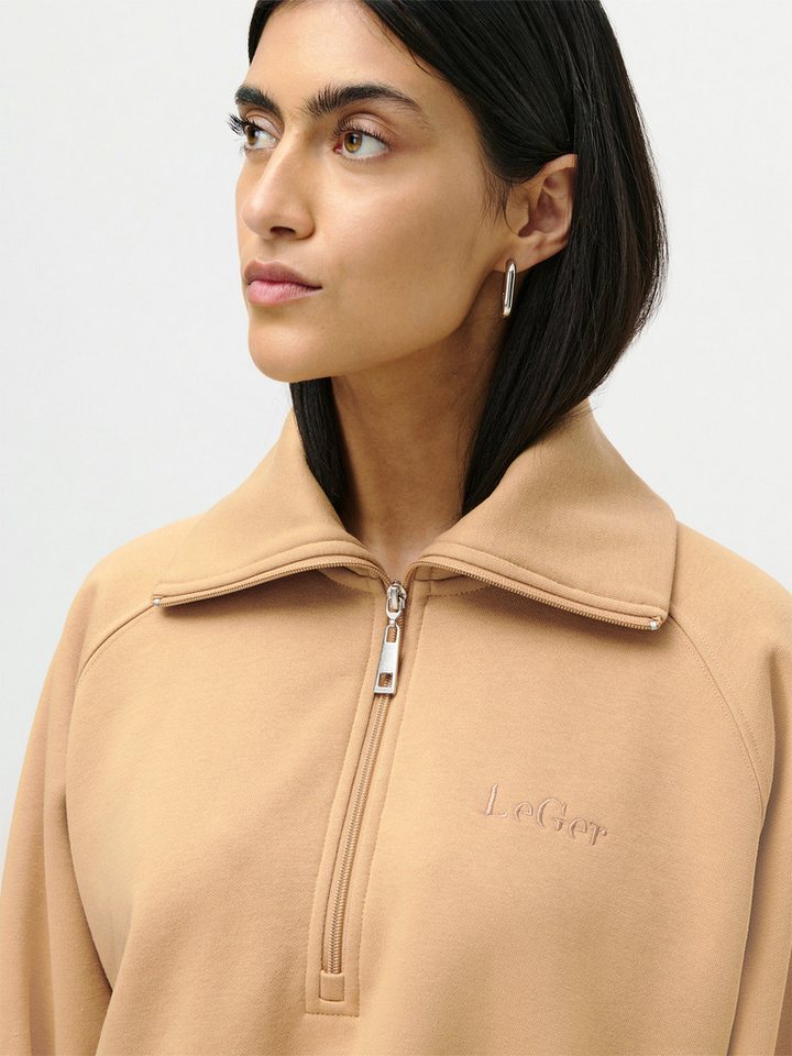 LeGer Sweatshirt Meret, LeGer by Lena Gercke cropped, mit Stehkragen – Bild 4 von 5