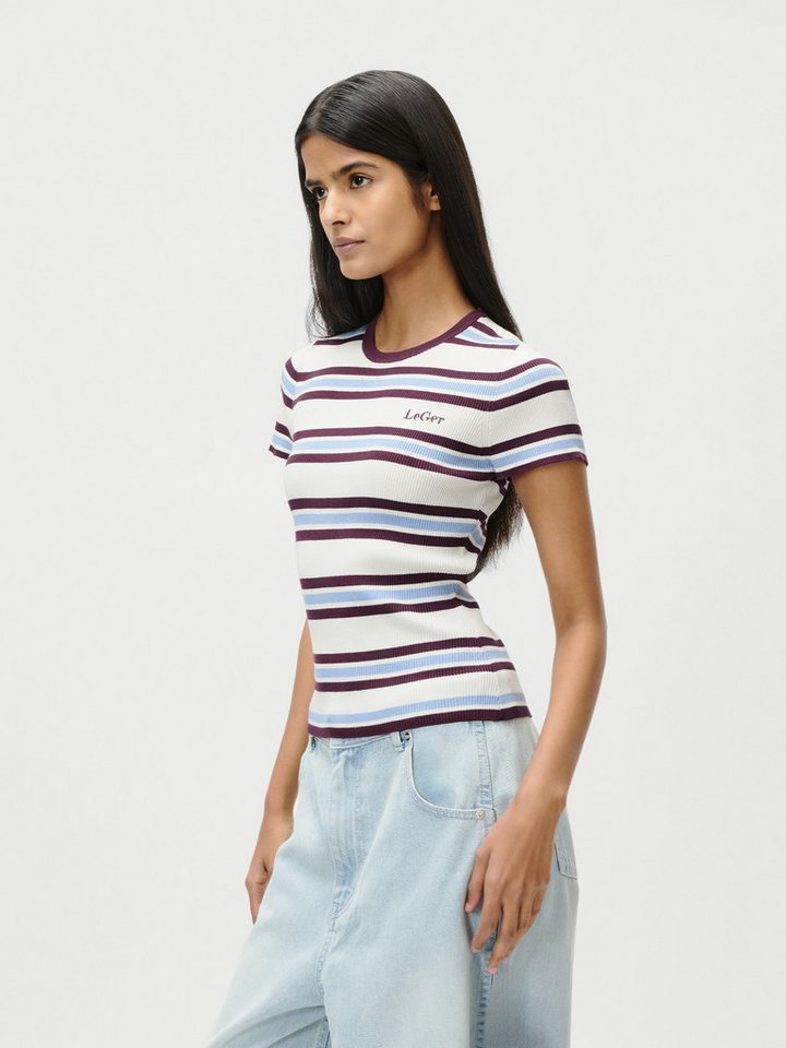 LeGer T-Shirt Danielle, LeGer by Lena Gercke schmale Passform, mehrfarbig geringelt – Bild 2 von 5