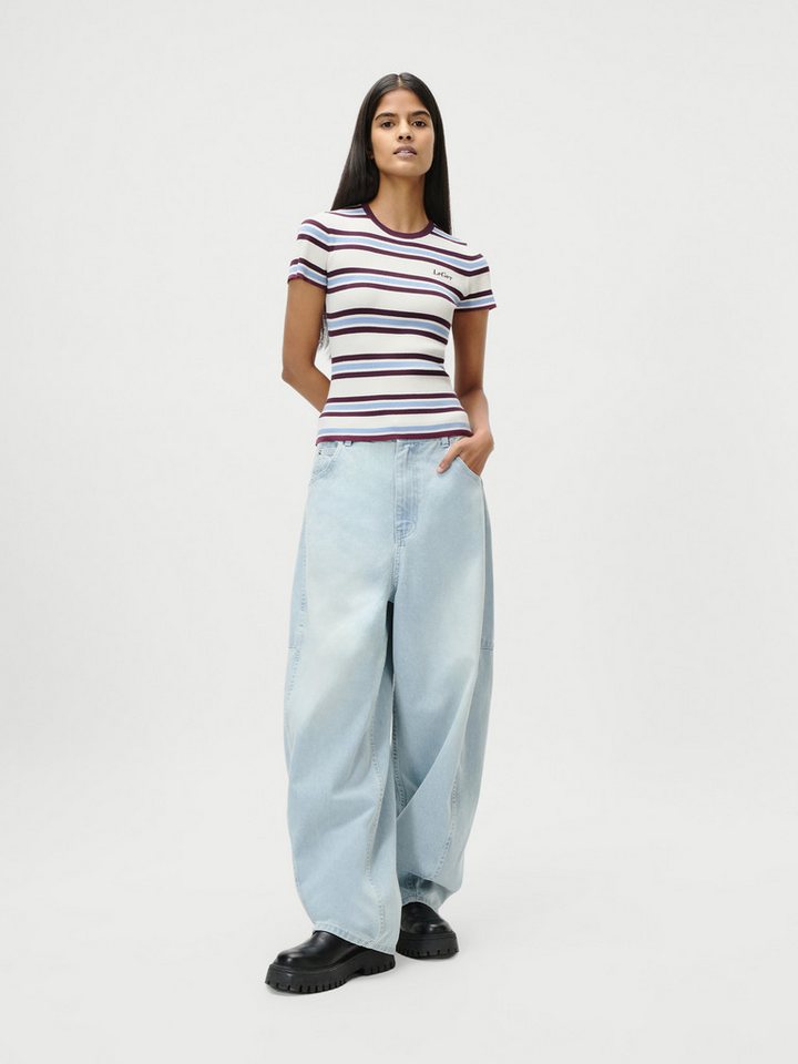 LeGer T-Shirt Danielle, LeGer by Lena Gercke schmale Passform, mehrfarbig geringelt – Bild 5 von 5