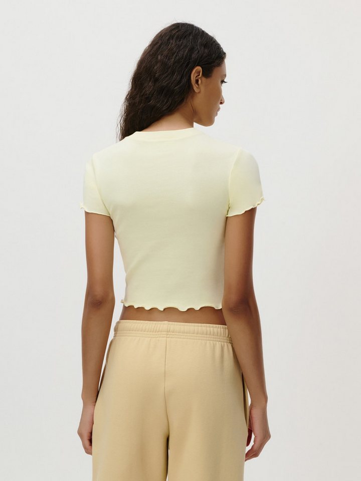 LeGer T-Shirt Teresa, LeGer by Lena Gercke mit Rippstruktur, kurze Form, slim fit – Bild 2 von 5