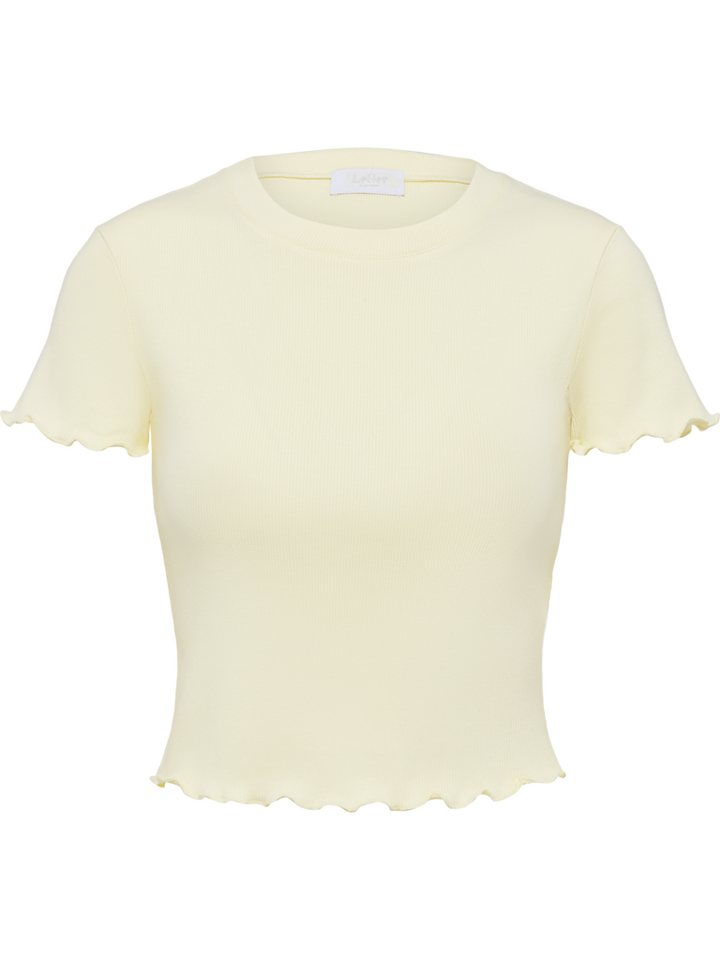 LeGer T-Shirt Teresa, LeGer by Lena Gercke mit Rippstruktur, kurze Form, slim fit – Bild 5 von 5