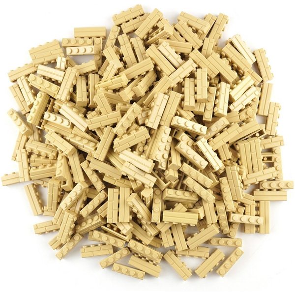LEGO® LEGO® 1x4 Mauersteine Bausteine Hellbeige - 15533 NEU! Menge 100x Spielbausteine, (Bausteine, 100 St., Kreativ-Set), Made in Europe