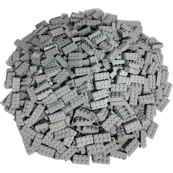 LEGO® LEGO® 2x4 Steine Bausteine Hellgrau - 3001 NEU! Menge 100x Spielbausteine, (Bausteine, 100 St., Kreativ-Set), Made in Europe