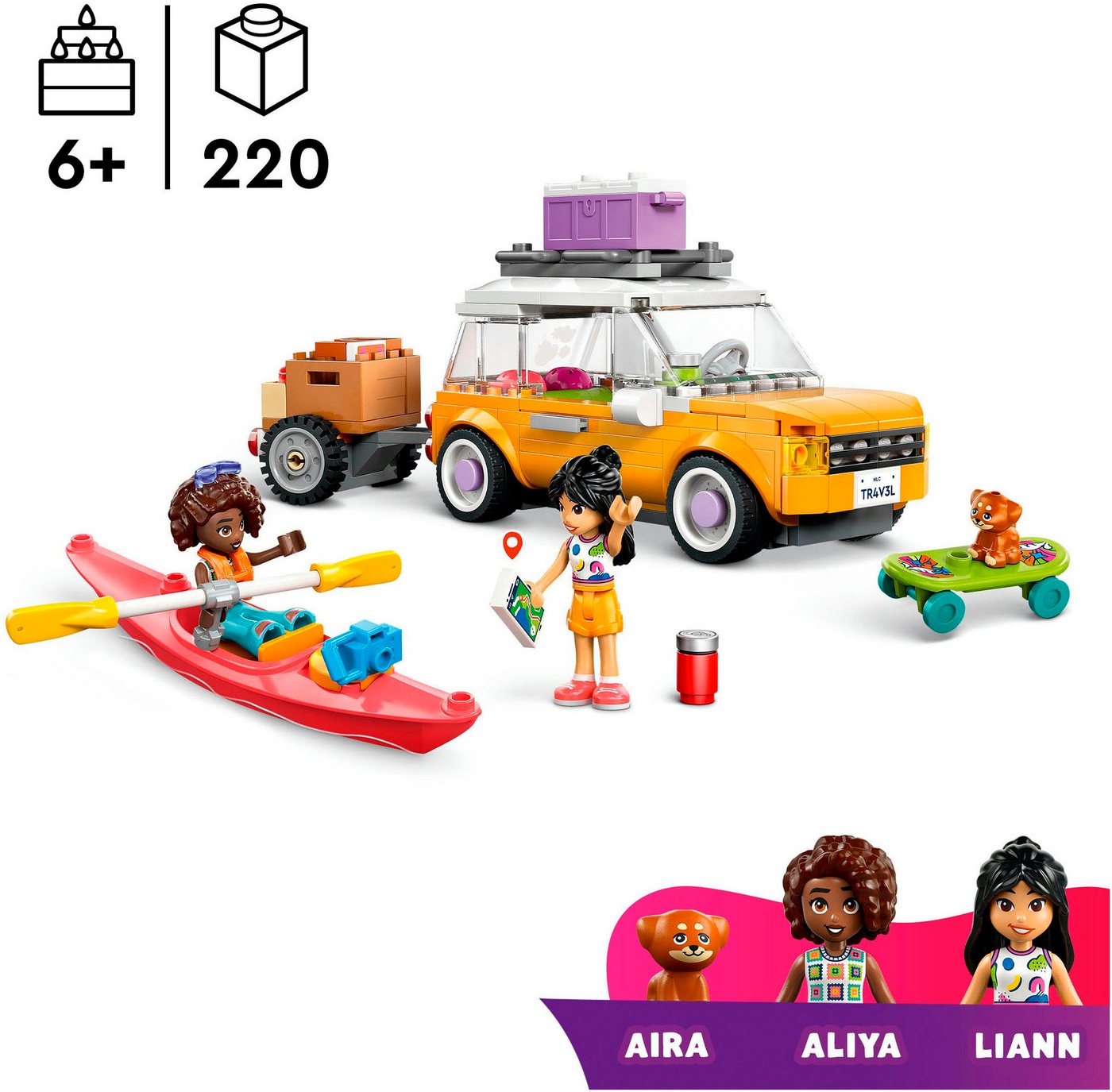 LEGO® Abenteuertrip mit Freunden (42659), LEGO Friends Konstruktionsspielsteine, (220 St), Made in Europe – Bild 3 von 5