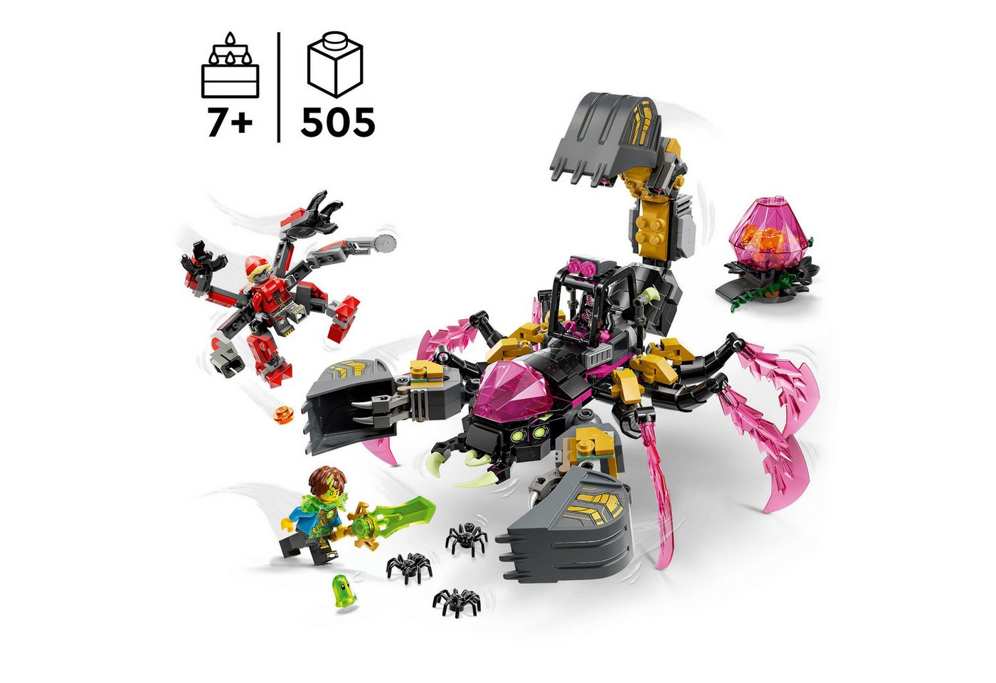 LEGO® Albtraum-Skorpionbagger (71513), LEGO DREAMZzz Konstruktionsspielsteine, (505 St), Made in Europe – Bild 3 von 5