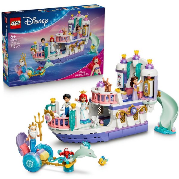 LEGO® Arielles Königliches Hochzeitsboot (43299), LEGO Disney Princess Konstruktionsspielsteine, (519 St), Made in Europe