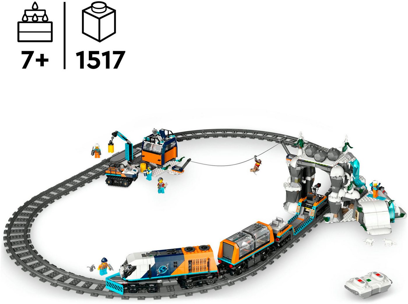 LEGO® Arktis-Polarexpress (60470), LEGO City Konstruktionsspielsteine, (1517 St), Made in Europe – Bild 3 von 5