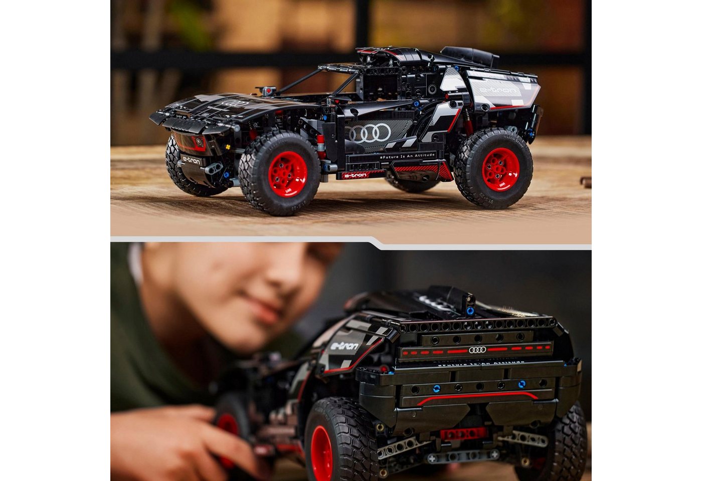 LEGO® Audi RS Q e-tron (42160), LEGO Technic Konstruktionsspielsteine, (914 St), Made in Europe – Bild 5 von 5