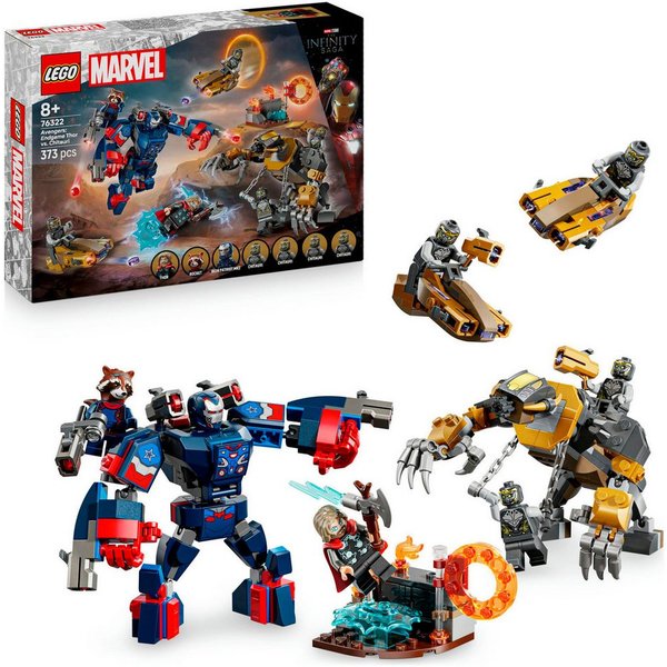 LEGO® Avengers: Endgame Thor vs. Chitauri (76322), LEGO Super Heroes Konstruktionsspielsteine, (373 St), Made in Europe
