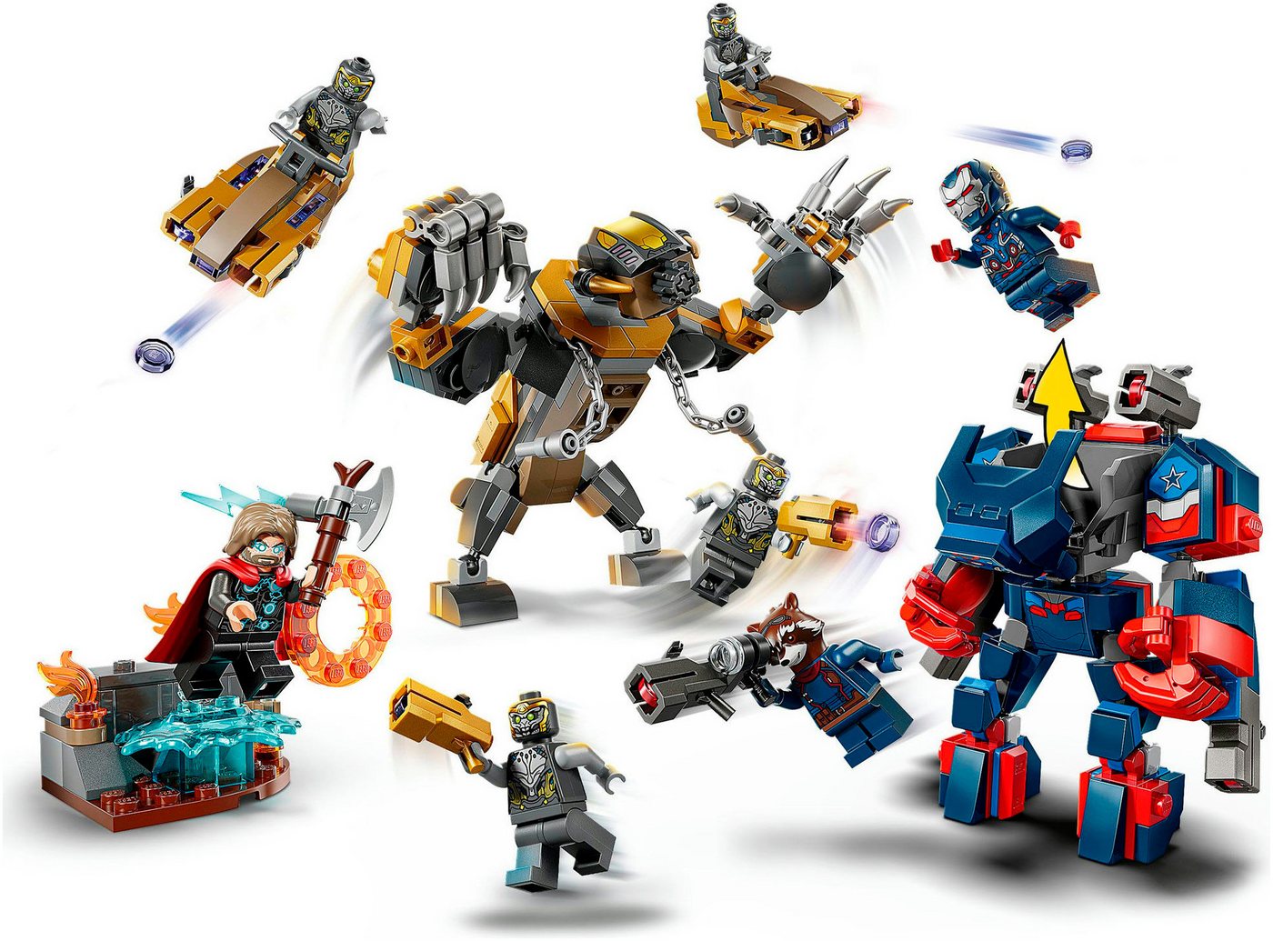 LEGO® Avengers: Endgame Thor vs. Chitauri (76322), LEGO Super Heroes Konstruktionsspielsteine, (373 St), Made in Europe – Bild 4 von 5