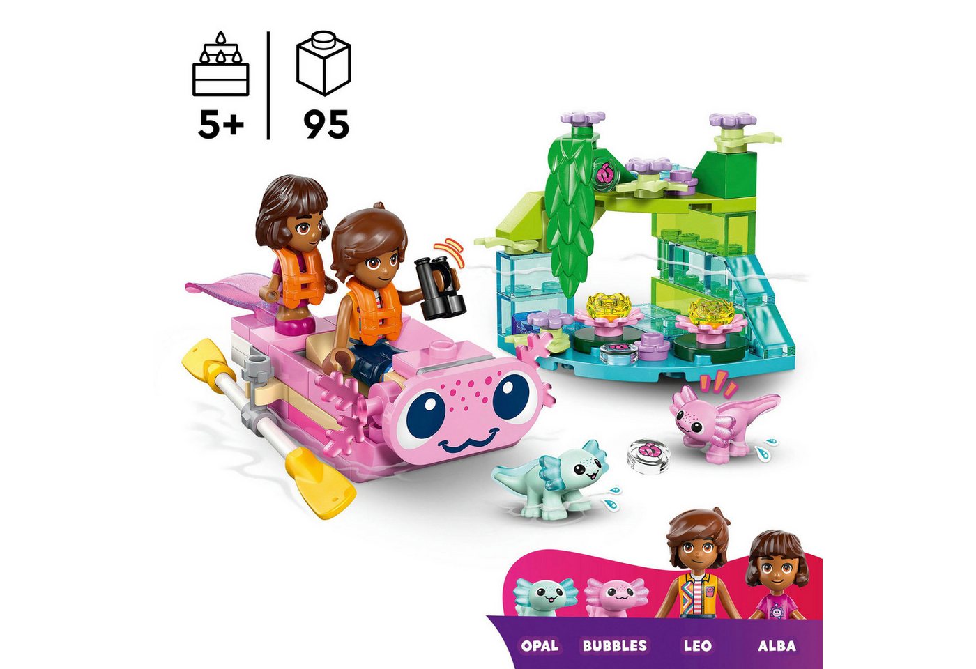 LEGO® Axolotl-Abenteuerboot (42681), LEGO Friends Konstruktionsspielsteine, (95 St), Made in Europe – Bild 3 von 5