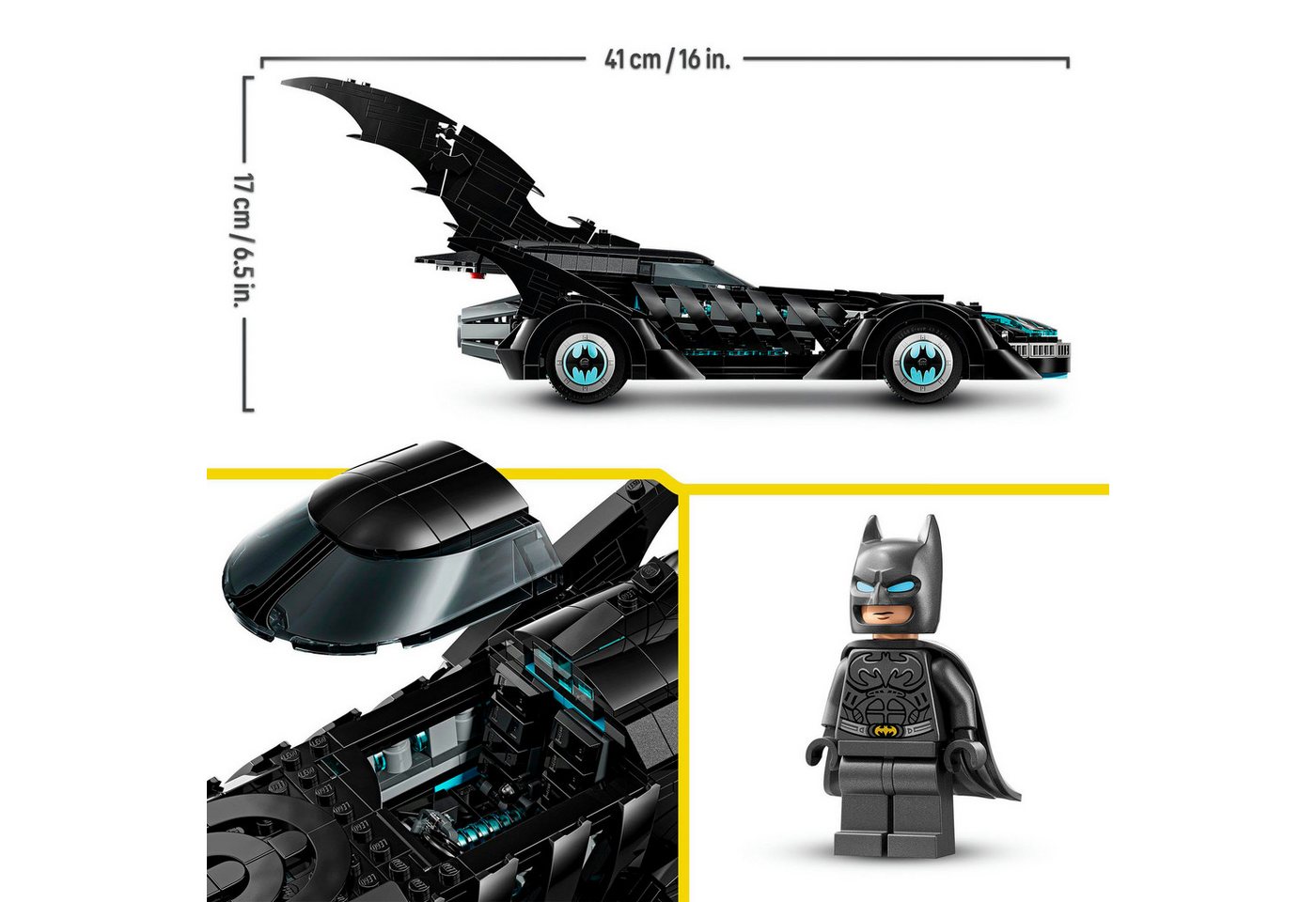 LEGO® Batman Forever Batmobil (76304), LEGO Super Heroes Konstruktionsspielsteine, (909 St), Made in Europe – Bild 5 von 5