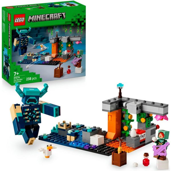 LEGO® Begegnung mit dem Wächter (21274), LEGO Minecraft Konstruktionsspielsteine, (238 St), Made in Europe