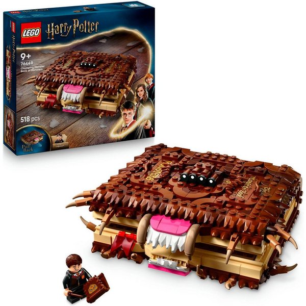LEGO® Beißendes Monsterbuch der Monster (76449), LEGO Harry Potter™ Konstruktionsspielsteine, (518 St), Made in Europe