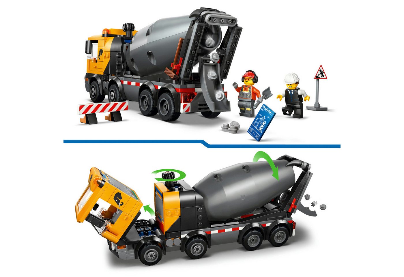 LEGO® Betonmischer (60478), LEGO City Konstruktionsspielsteine, (371 St), Made in Europe – Bild 4 von 5