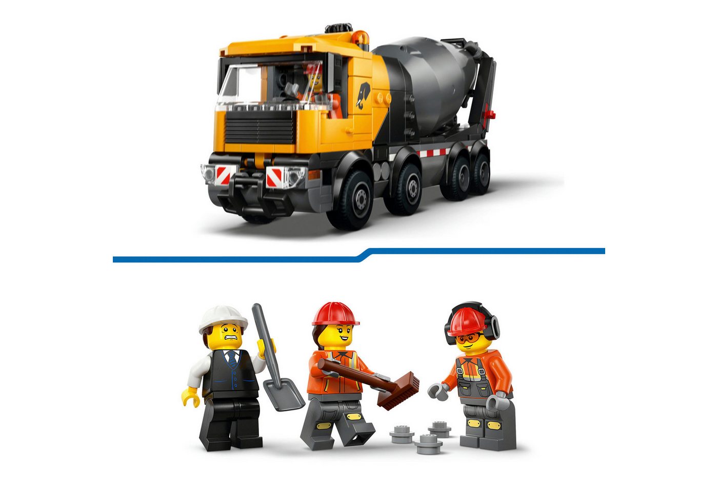 LEGO® Betonmischer (60478), LEGO City Konstruktionsspielsteine, (371 St), Made in Europe – Bild 5 von 5