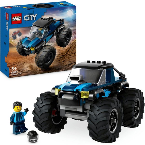 LEGO® Blauer Monstertruck (60402), LEGO City Konstruktionsspielsteine, (148 St), Made in Europe