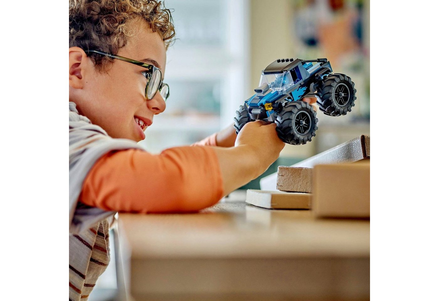 LEGO® Blauer Monstertruck (60402), LEGO City Konstruktionsspielsteine, (148 St), Made in Europe – Bild 2 von 5