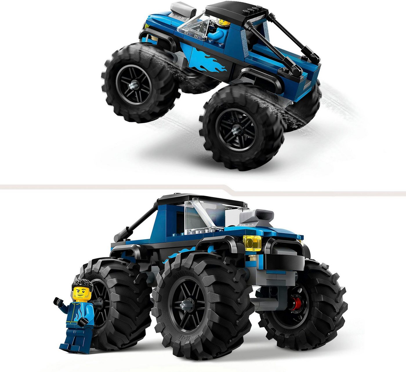 LEGO® Blauer Monstertruck (60402), LEGO City Konstruktionsspielsteine, (148 St), Made in Europe – Bild 4 von 5