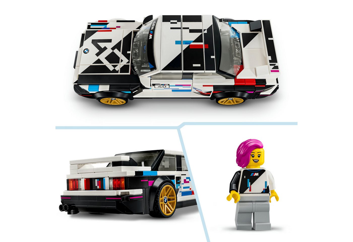 LEGO® BMW M3 (E30) (77263), LEGO Speed Champions Konstruktionsspielsteine, (358 St), Made in Europe – Bild 5 von 5