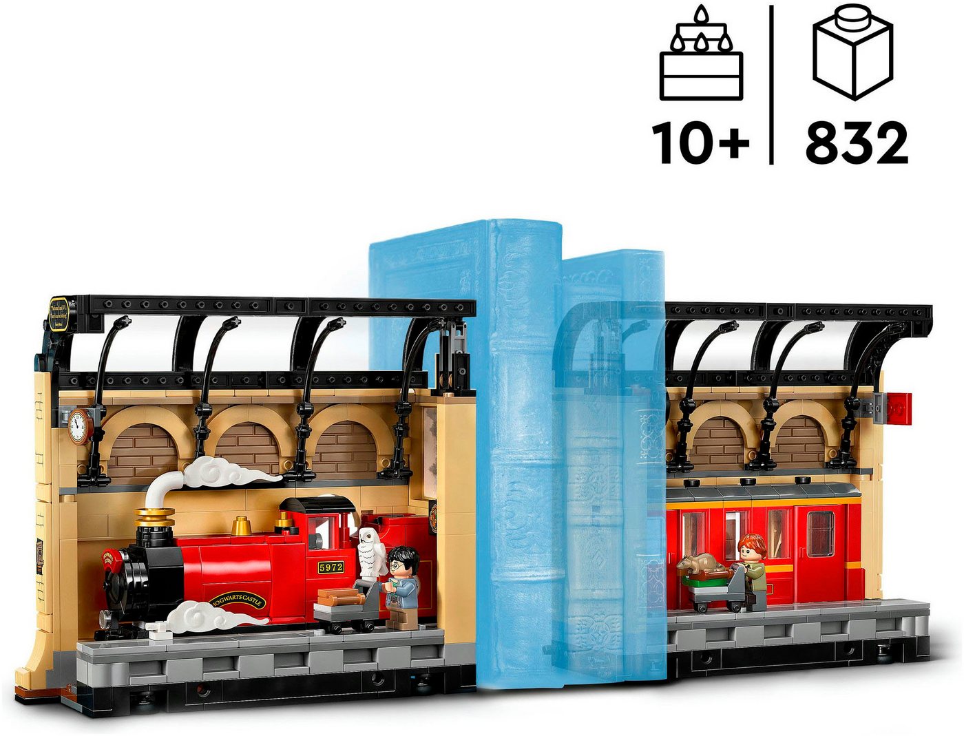 LEGO® Buchstütze: Hogwarts Express (76450), LEGO Harry Potter™ Konstruktionsspielsteine, (832 St), Made in Europe – Bild 3 von 5