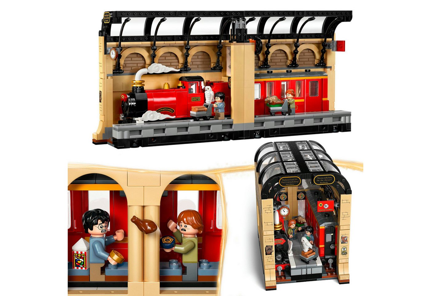 LEGO® Buchstütze: Hogwarts Express (76450), LEGO Harry Potter™ Konstruktionsspielsteine, (832 St), Made in Europe – Bild 4 von 5