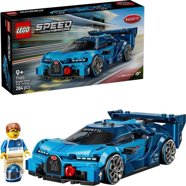 LEGO® Bugatti Vision GT Hypersportwagen (77253), LEGO Speed Champions Konstruktionsspielsteine, (284 St), Made in Europe