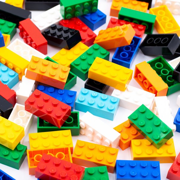 LEGO® bunt gemischte 2x4 Steine Spielbausteine