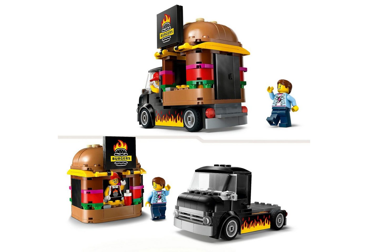 LEGO® Burger-Truck (60404), LEGO City Konstruktionsspielsteine, (194 St), Made in Europe – Bild 4 von 5