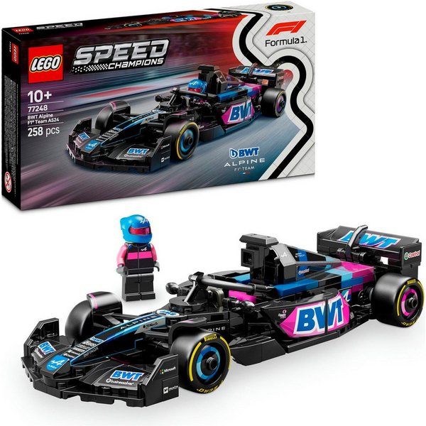 LEGO® BWT Alpine F1 Team A524 Rennauto (77248), LEGO Speed Champions Konstruktionsspielsteine, (258 St), Made in Europe