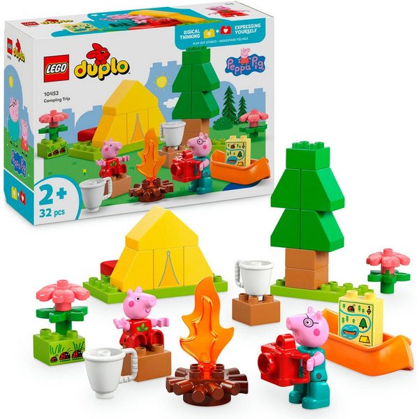 LEGO® Campingausflug (10452), LEGO DUPLO Peppa Pig Konstruktionsspielsteine, (32 St), Made in Europe