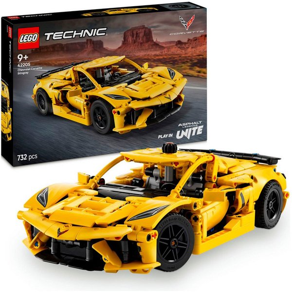 LEGO® Chevrolet Corvette Stingray (42205), LEGO Technic Konstruktionsspielsteine, (732 St), Made in Europe
