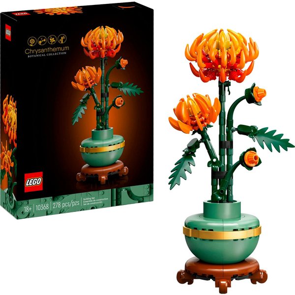 LEGO® Chrysantheme (10368), LEGO Botanicals Konstruktionsspielsteine, (278 St), Made in Europe