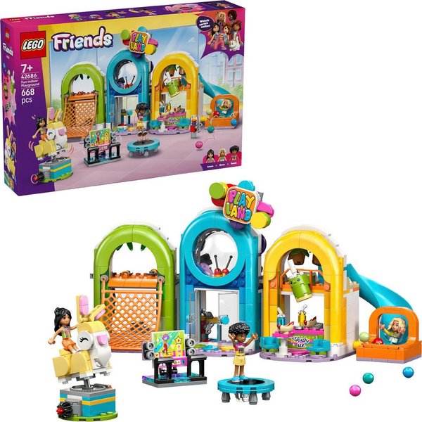 LEGO® Cooler Indoor-Spielplatz (42686), LEGO Friends Konstruktionsspielsteine, (668 St), Made in Europe